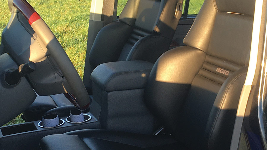 Interior of V8 Land Cruiser pickup